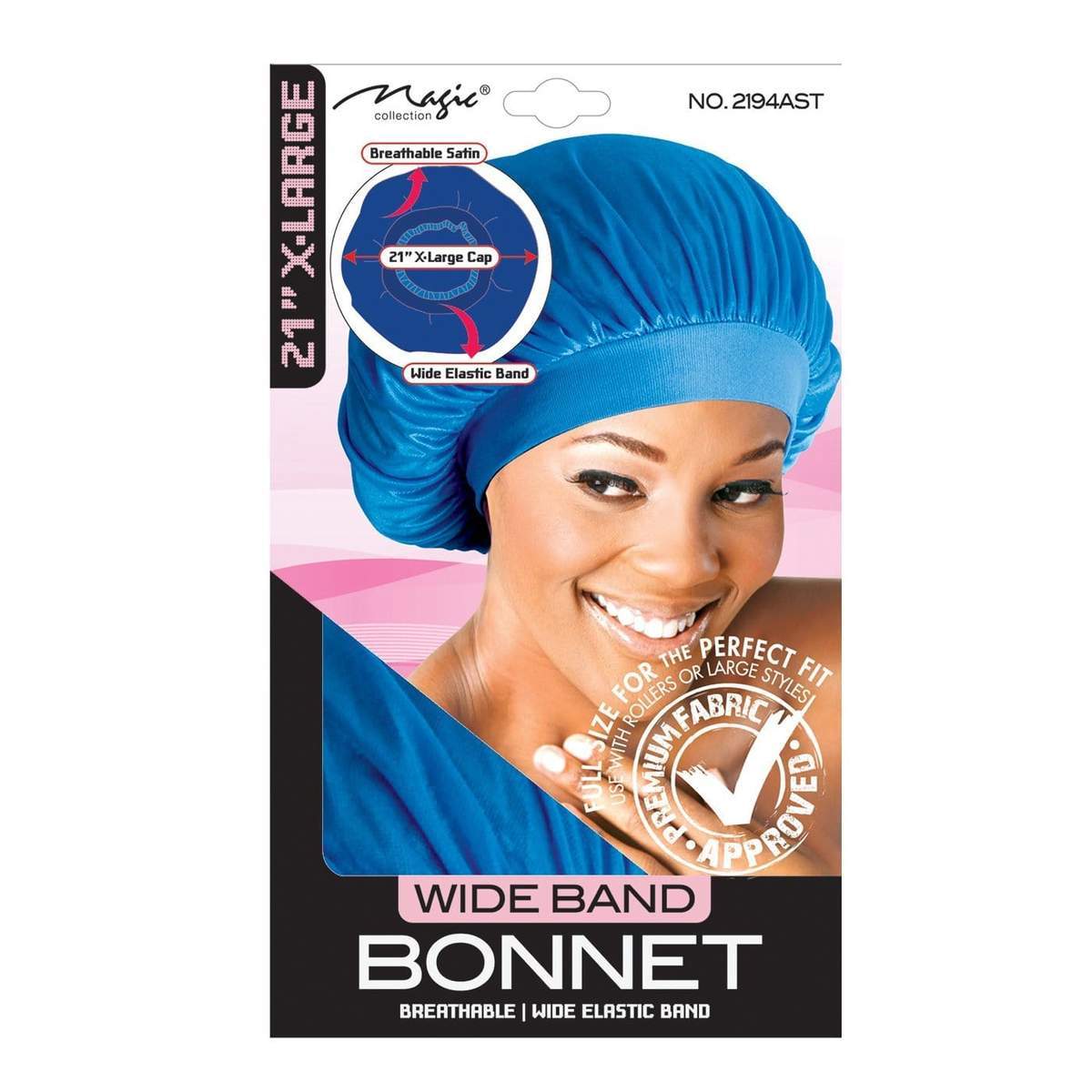 Magic Collection 21" X Large Wide Band Bonnet - 2194Ast - product detail | CC Hair & Beauty