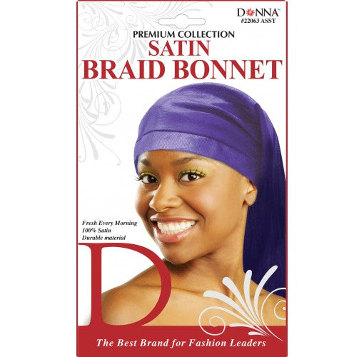 Donna Premium Collection Satin Braid Bonnet 22063Ast | Shop at CC Hair & Beauty UK