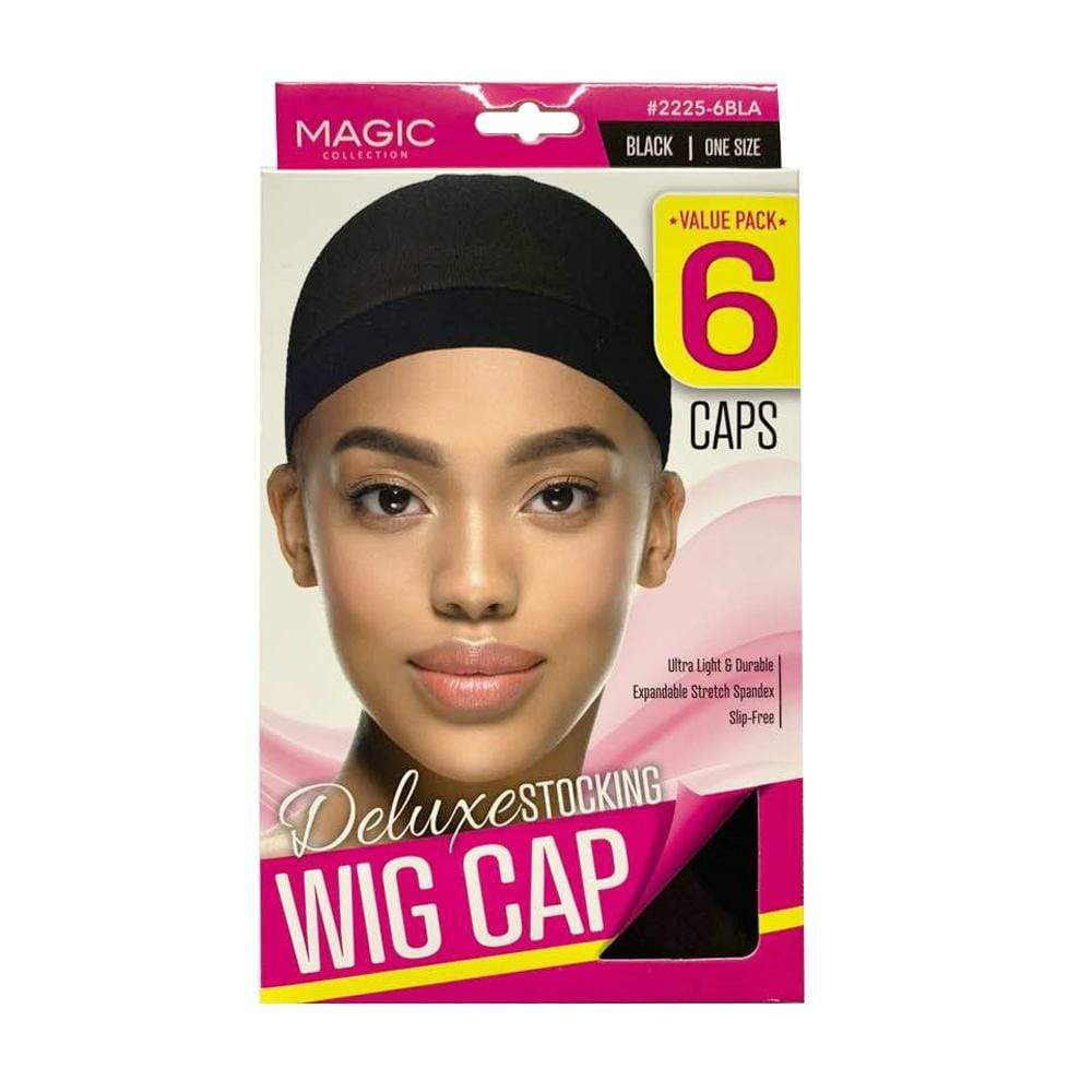 Magic Collection Wig Cap - Black #2225-6Bla (6 Pack) | Shop at CC Hair & Beauty UK