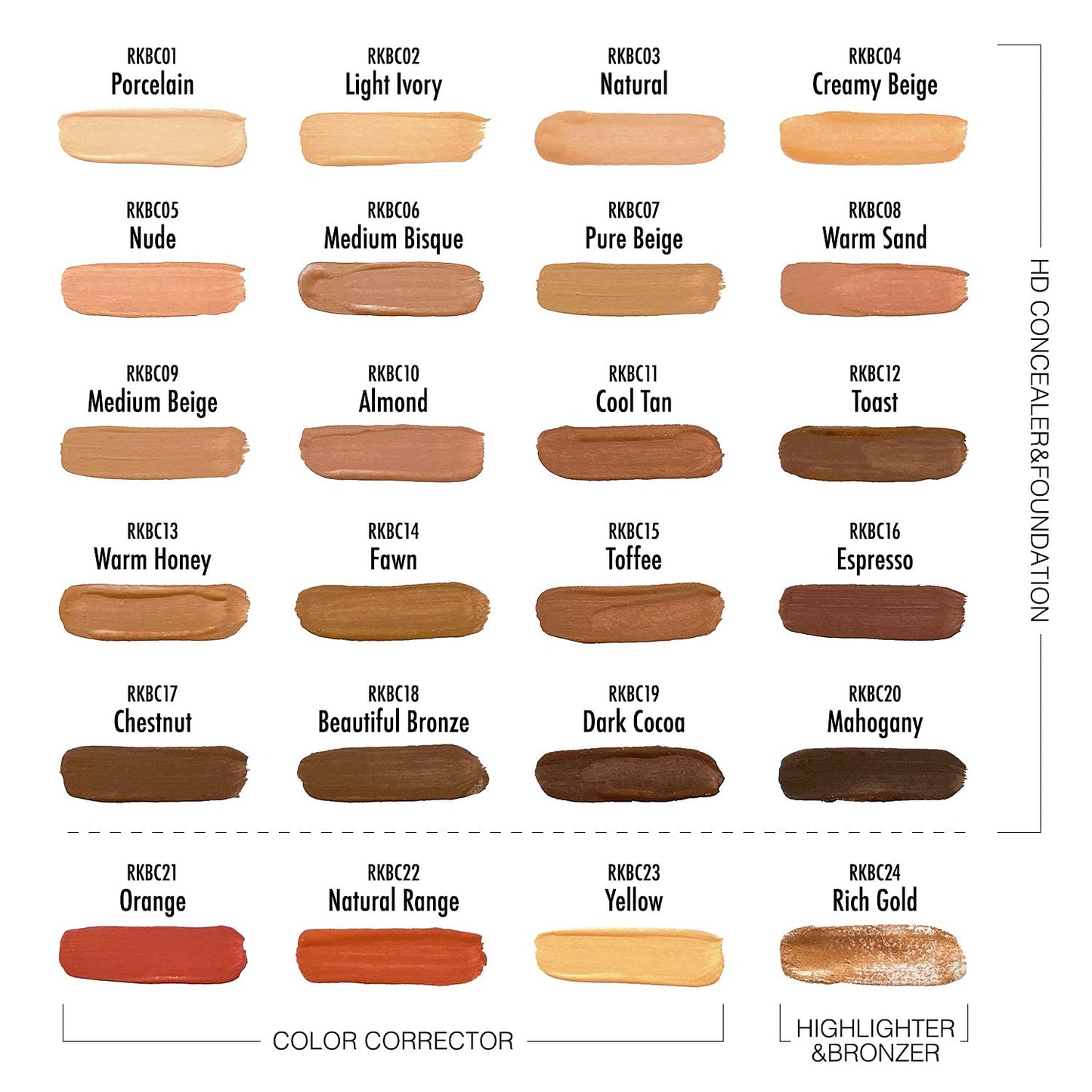 Ruby Kisses HD Concealer & Foundation Flawless Full Cover Brush Face Makeup - 0.37oz - view 5