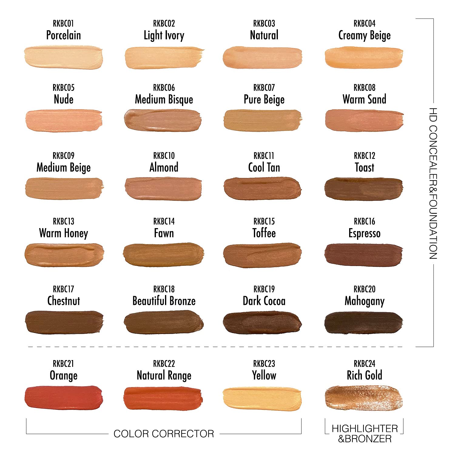 Ruby Kisses HD Concealer & Foundation Flawless Full Cover Brush Face Makeup - 0.37oz - view 5