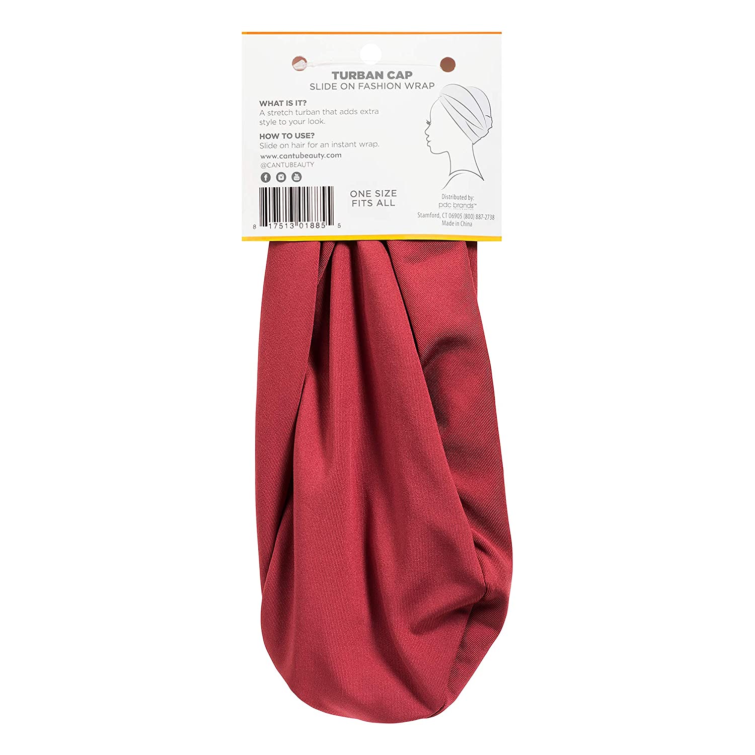 Cantu Modern Turban Cap Czerwony - product detail | CC Hair & Beauty