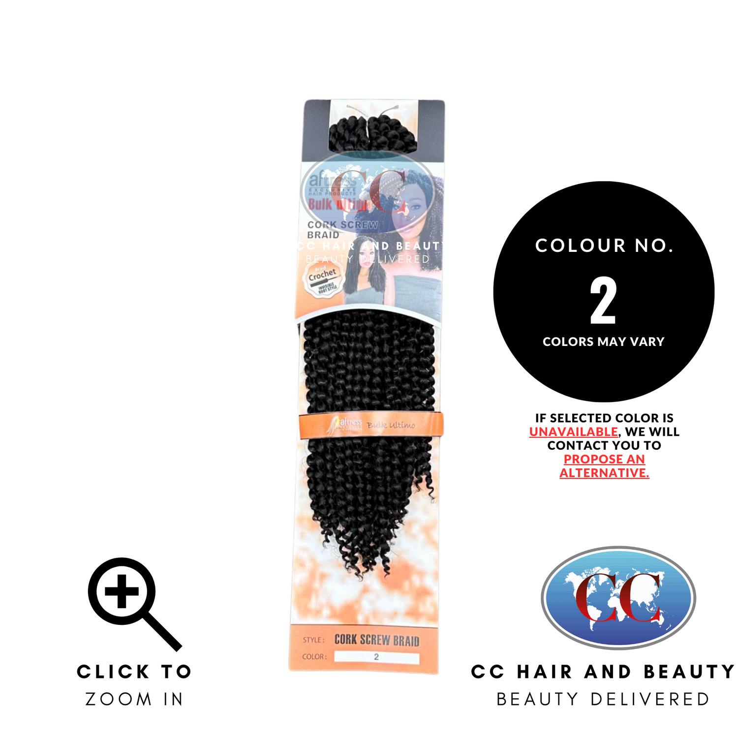 Aftress Bulk Ultimo Cork Screw Braid- colour 2