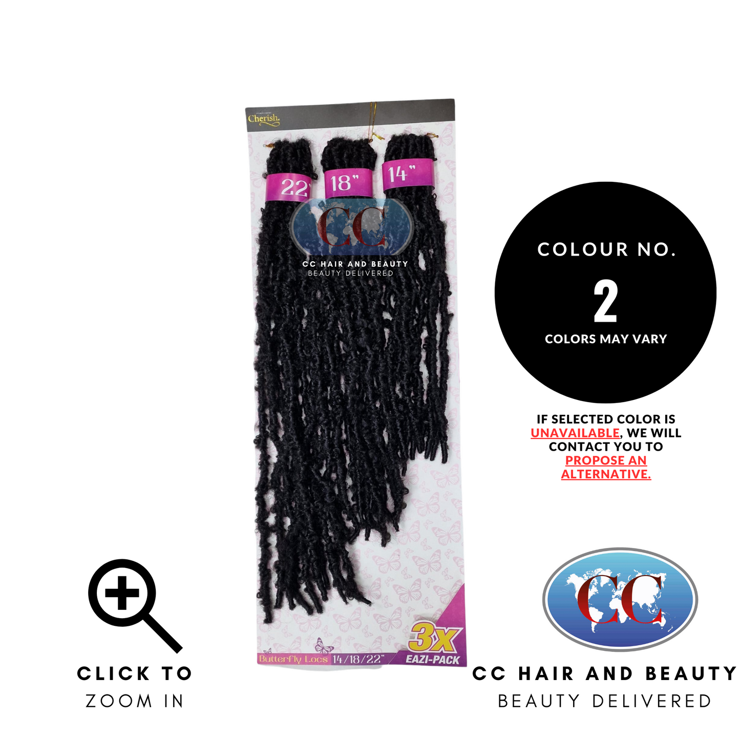 Cherish Butterfly Locs 3X Eazi Pack 14''/18''/22'' | CC Hair & Beauty UK