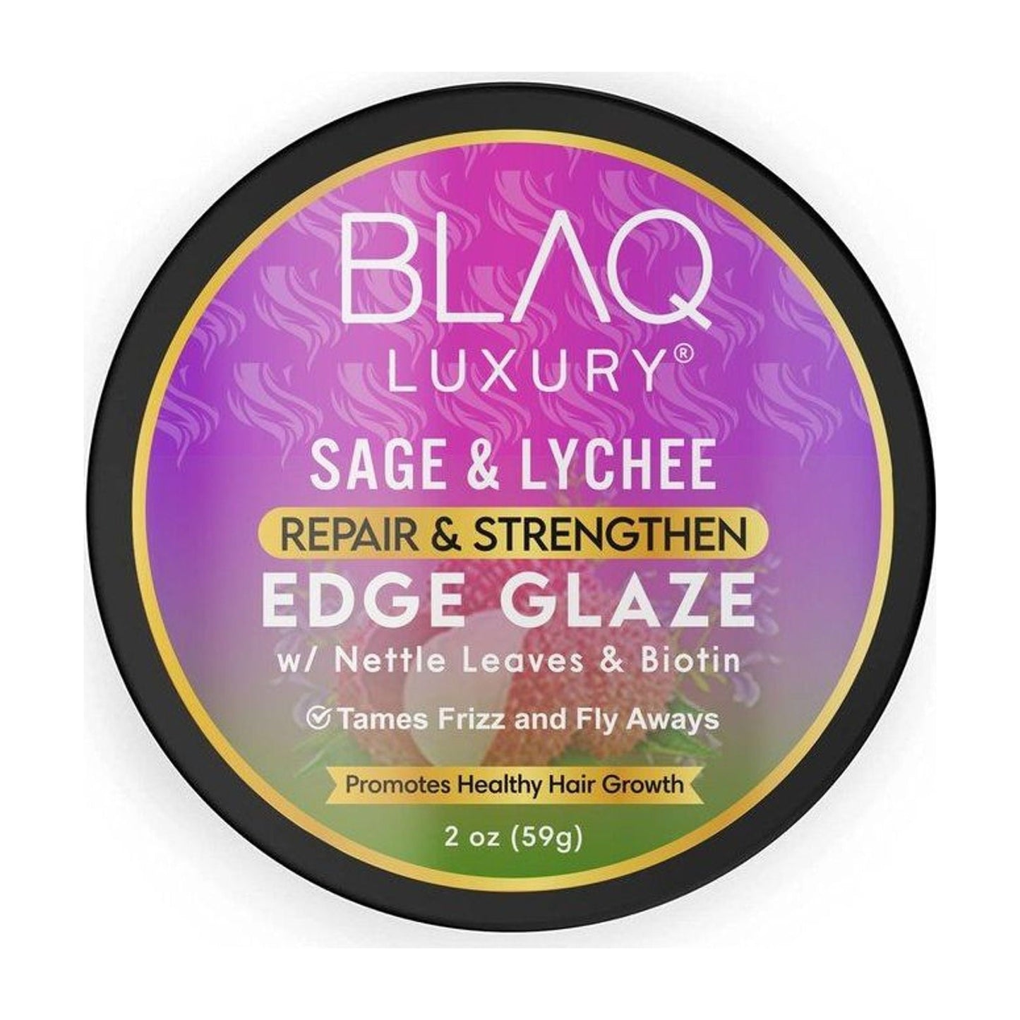 Blaq Luxury Sage & Lychee Repair and Strengt Edge Glaze - 2oz - available online | CC Hair & Beauty UK