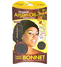 Magic Collection Organic Argan Oil Wide Band Bonnet No.3003Bla - product detail | CC Hair & Beauty
