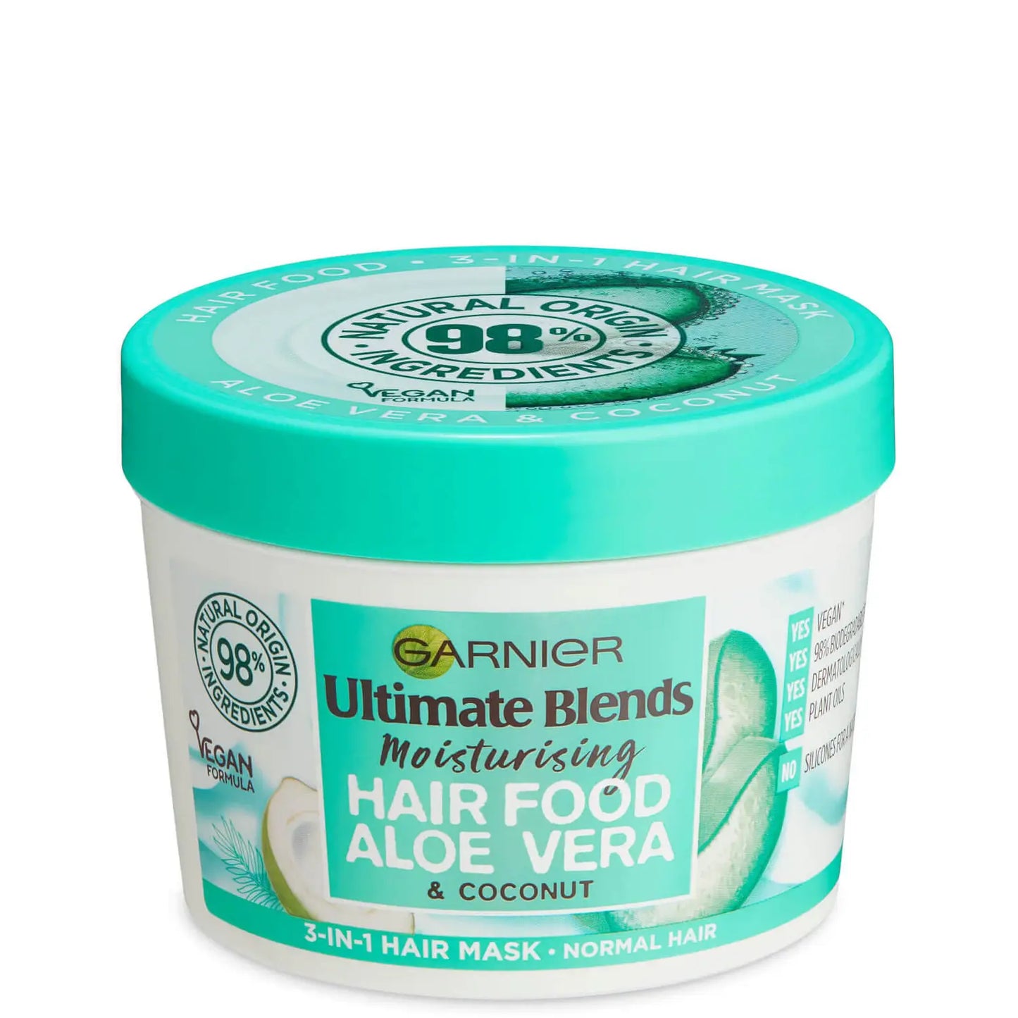 Garnier Ultimate Blends Hair Food Aloe Vera 3-in-1 Normal Hair Mask Treatment - 390ml