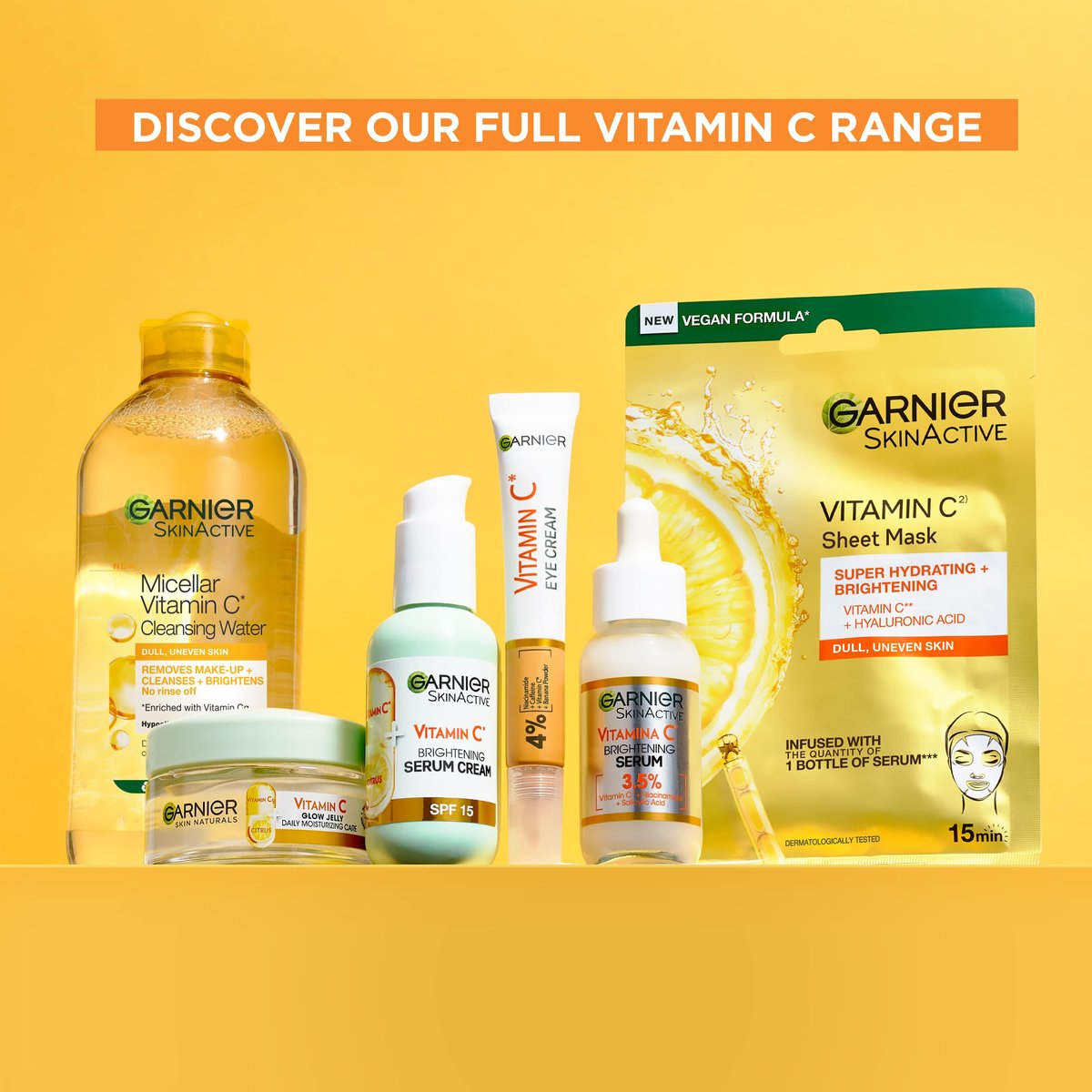 Garnier Skin Active Vitamin C Brightening Eye Cream 15ml | CC Hair & Beauty UK