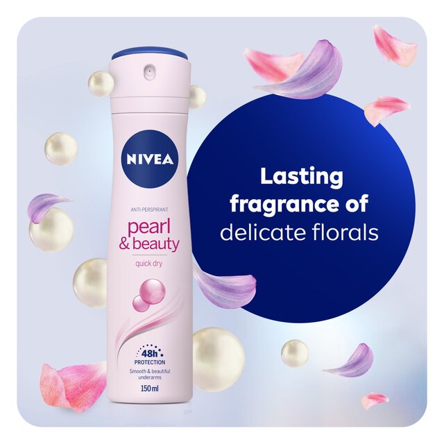 Nivea NIVEA Anti-Perspirant Deodorant Spray Pearl & Beauty 150ml | CC Hair & Beauty Leeds