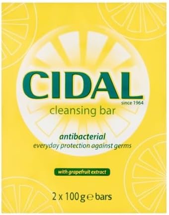CIDAL Antibacterial Soap with Grapefruit Extract - 2 x 100g Bars - product detail | CC Hair & Beauty