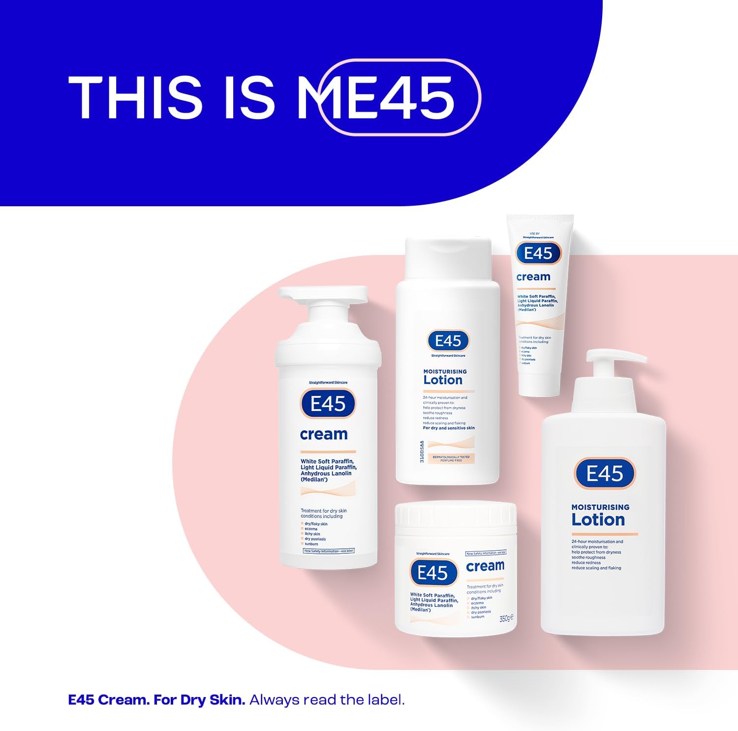 E45 Cream For Dry Skin  500ml - available online | CC Hair & Beauty UK