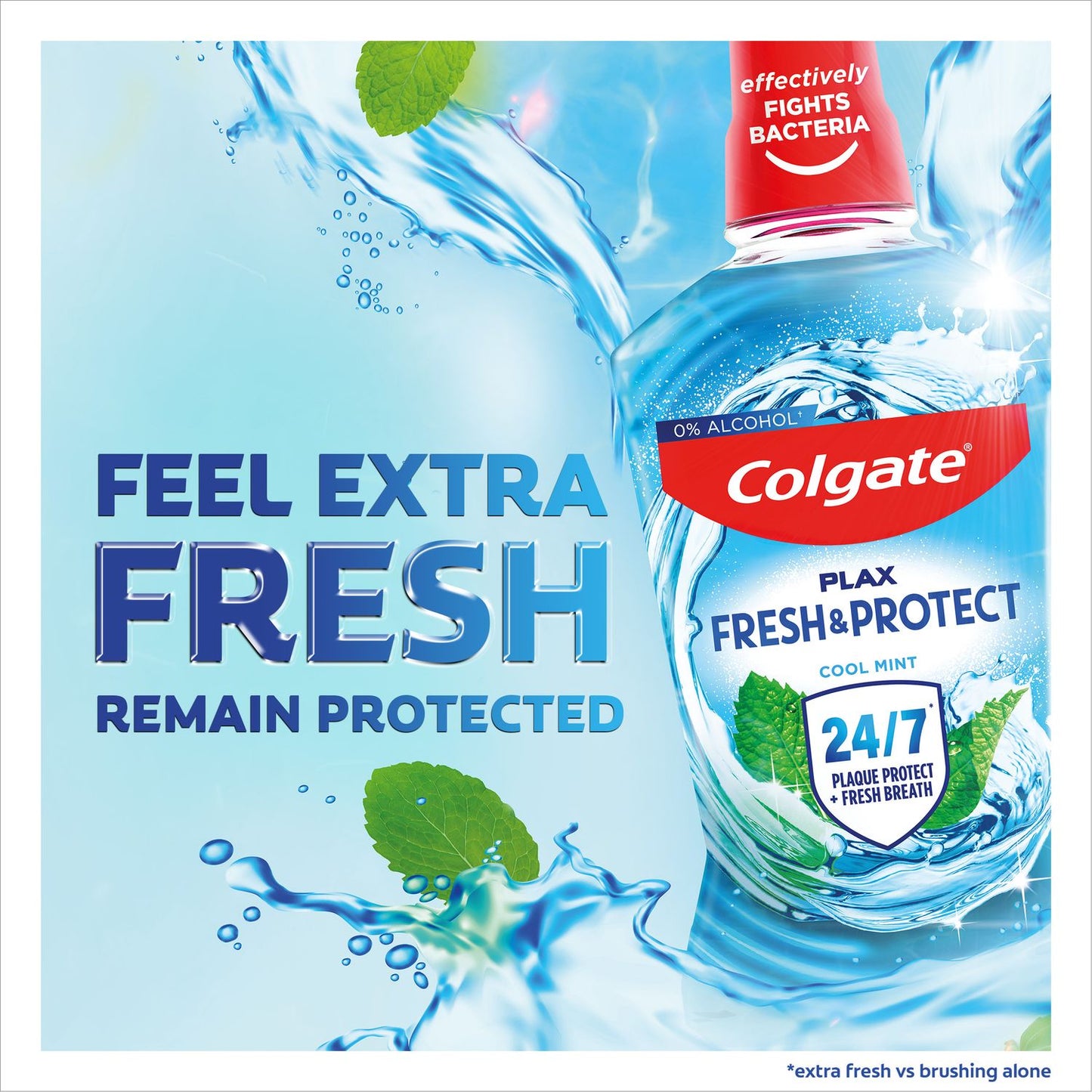 Colgate Plax Cool Mint Mouthwash 250ml - available online | CC Hair & Beauty UK