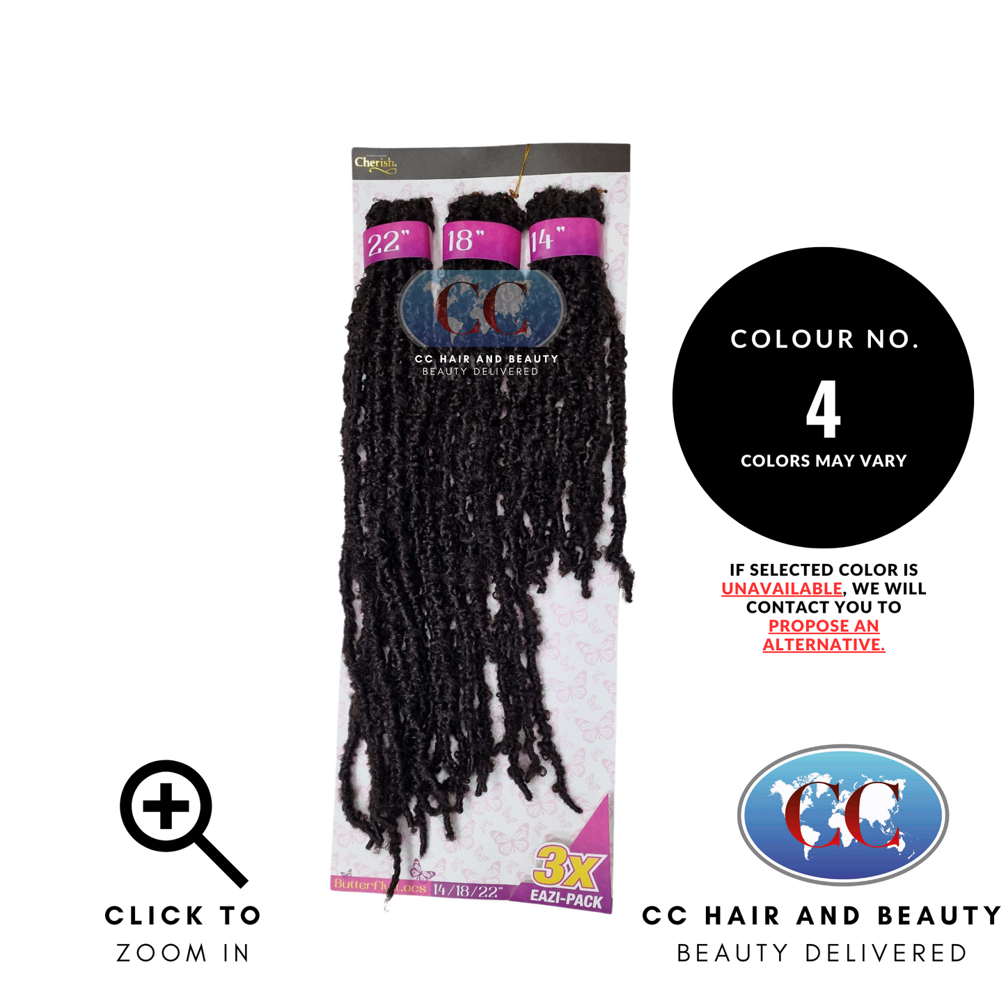 Cherish Butterfly Locs 3X Eazi Pack 14''/18''/22'' | CC Hair & Beauty UK
