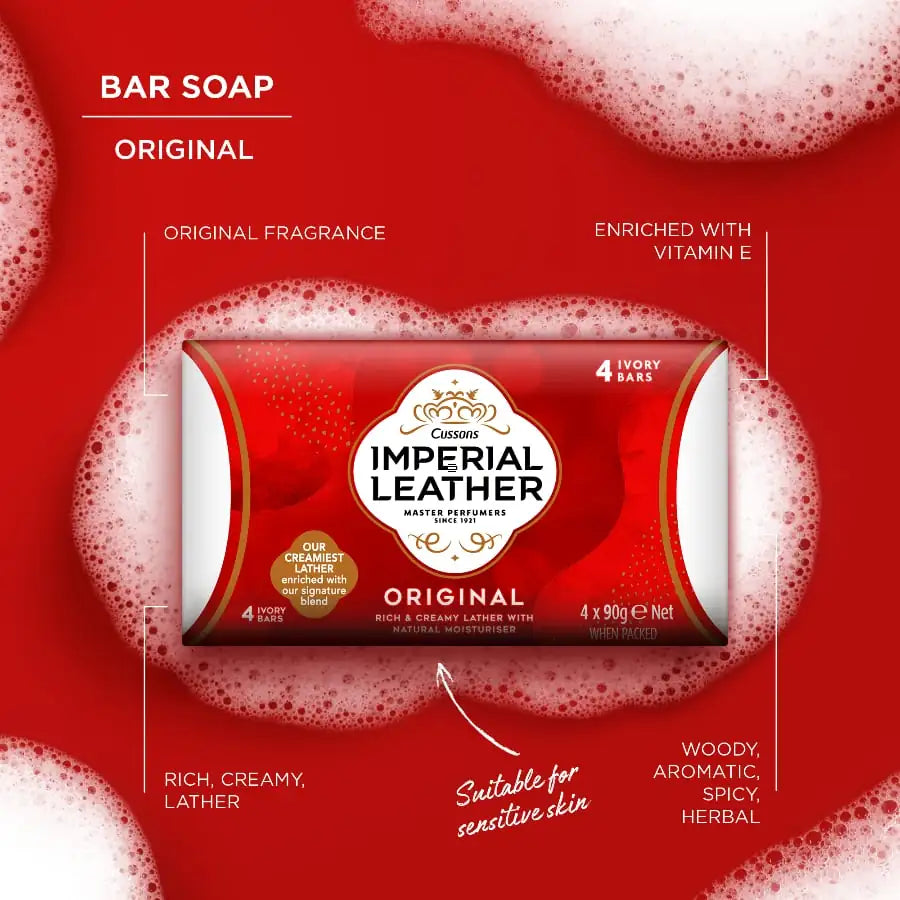 Imperial Imperial Leather Original Bar Soap 4 Pack | CC Hair & Beauty Leeds