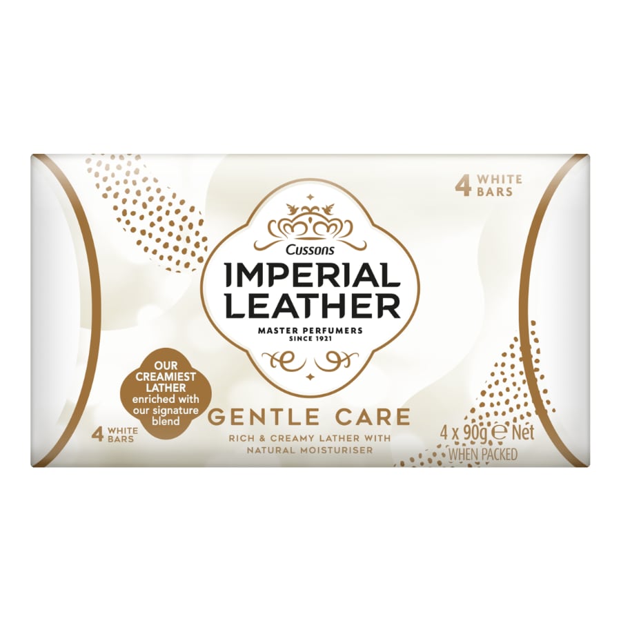 Imperial Imperial Leather Gentle Care Rich & Creamy 4 White Soap Bars | CC Hair & Beauty Leeds