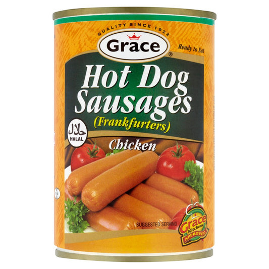 Grace Hot Dog Sausages Chicken 400g