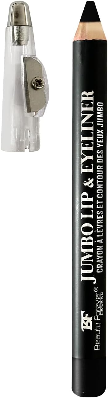 Beauty Forever Jumbo Lip Liner & Eyeliner Pencil with Sharpener, Long lasting Creamy Formula - view 5