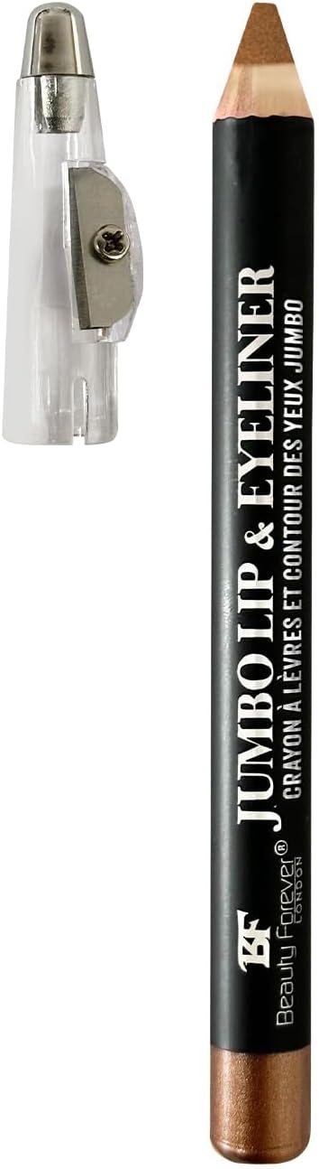 Beauty Forever Jumbo Lip Liner & Eyeliner Pencil with Sharpener, Long lasting Creamy Formula - view 2