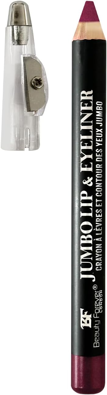 Beauty Forever Jumbo Lip Liner & Eyeliner Pencil with Sharpener, Long lasting Creamy Formula - view 6