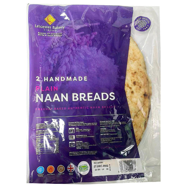 Leicester Bakery 2 Handmade Naan Plain