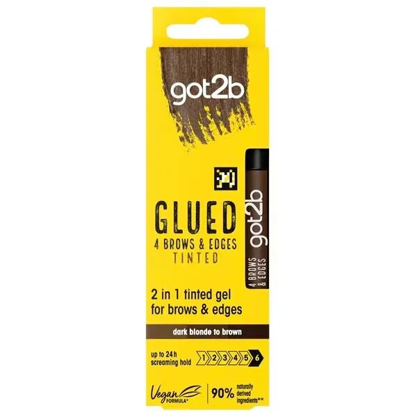 Got2b Glued 2 In 1 Tinted Gel For Brows & Edges Dark Blonde To Brown - product detail | CC Hair & Beauty