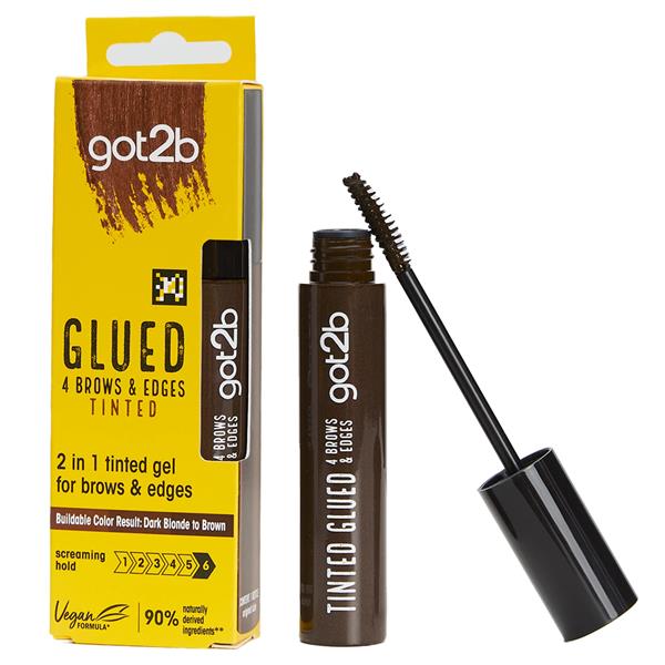 Got2b Glued 2 In 1 Tinted Gel For Brows & Edges Dark Blonde To Brown - product detail | CC Hair & Beauty