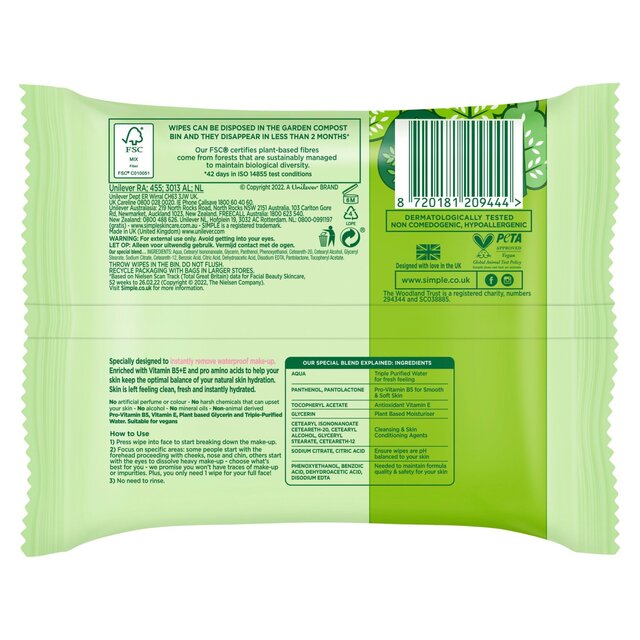Simple Simple Kind to Skin Cleansing Wipes | CC Hair & Beauty Leeds
