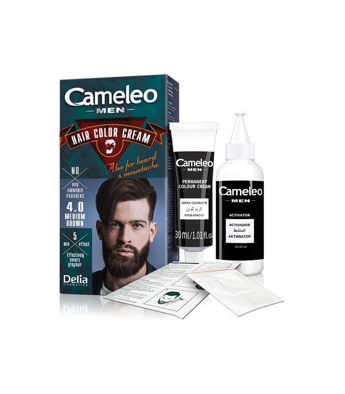 Cameleo Men Permanent Hair Color Cream, Ammonia Free, Effectively Covers Grey Hair - view 3