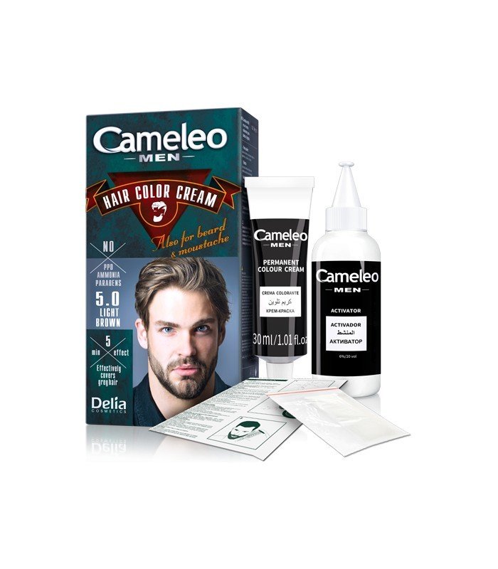 Cameleo Men Permanent Hair Color Cream, Ammonia Free, Effectively Covers Grey Hair - view 4