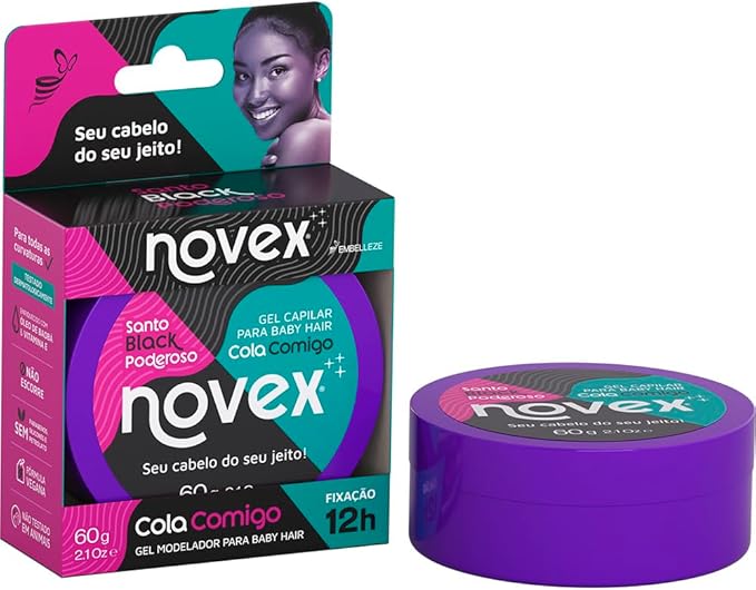 Novex Gel Modelador Cola Comigo Novex Santo Black Poderoso 2.1oz | CC Hair & Beauty Leeds