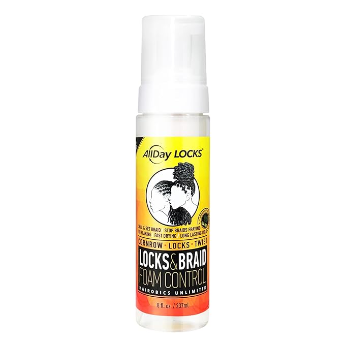 AllDay Locks Braid Foam Long Lasting Mousse for Style & Shine 8oz - product detail | CC Hair & Beauty