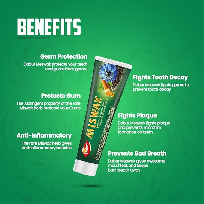 Dabur Miswak Blackseed Toothpaste - 100ml - view 4