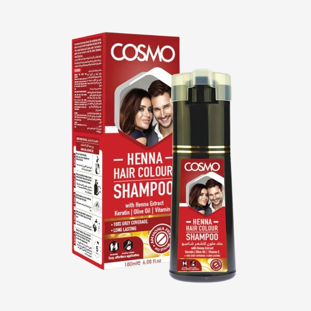 Mehendi Comb Cosmo Keratin Hair Colour Shampoo With Olive Oil & Vitamin E 180ml ...