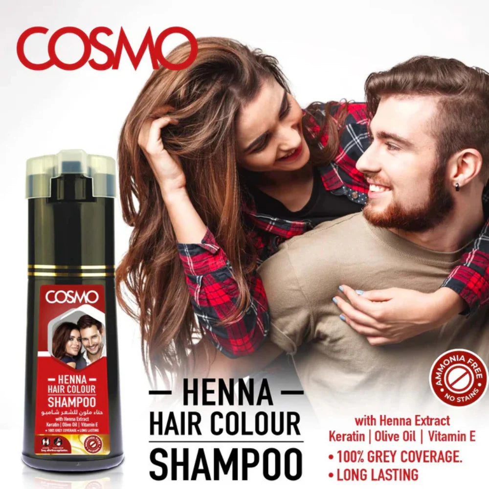 Mehendi Comb Cosmo Keratin Hair Colour Shampoo With Olive Oil & Vitamin E 180ml ...