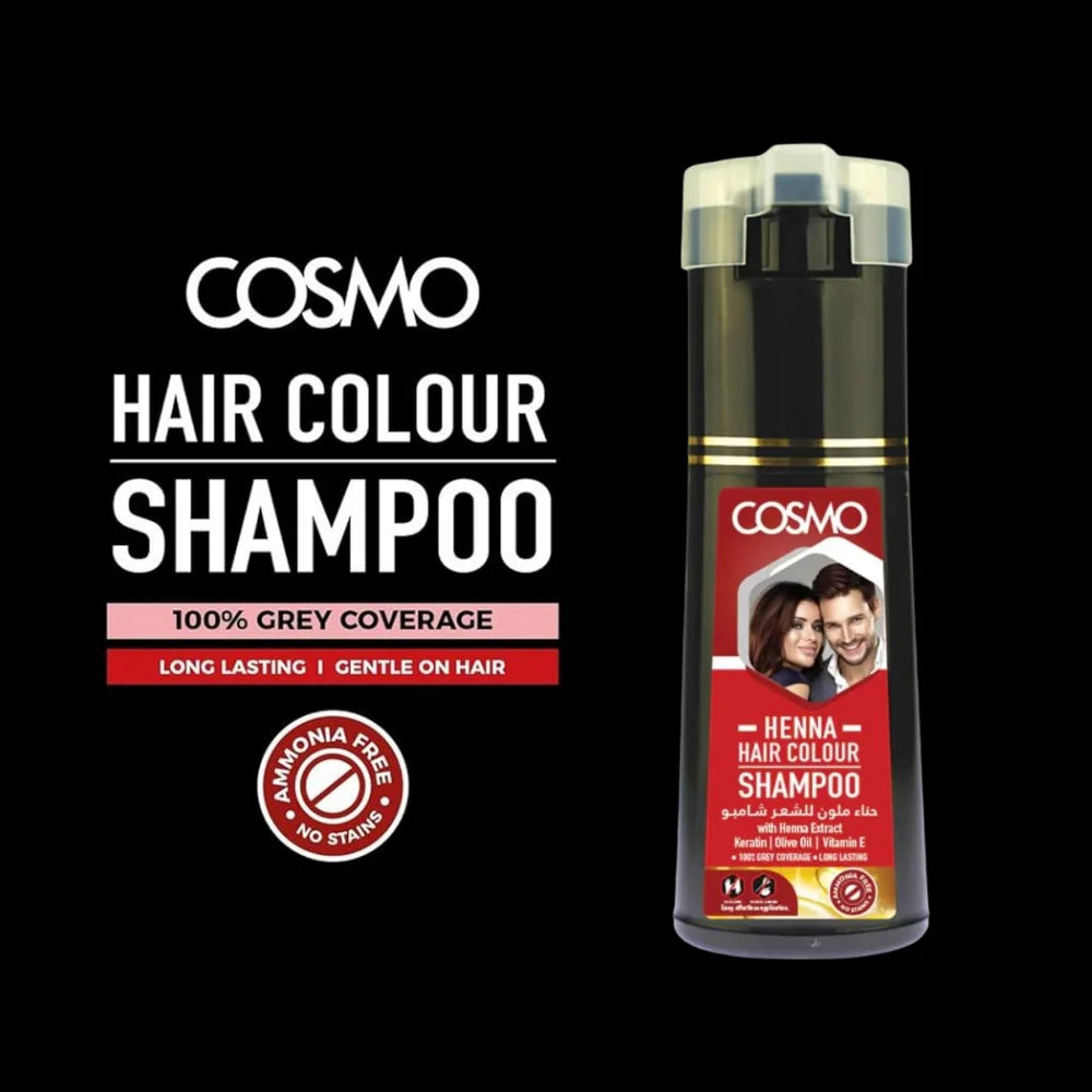 Cosmo Keratin Hair Colour Shampoo With Olive Oil & Vitamin E 180ml ...