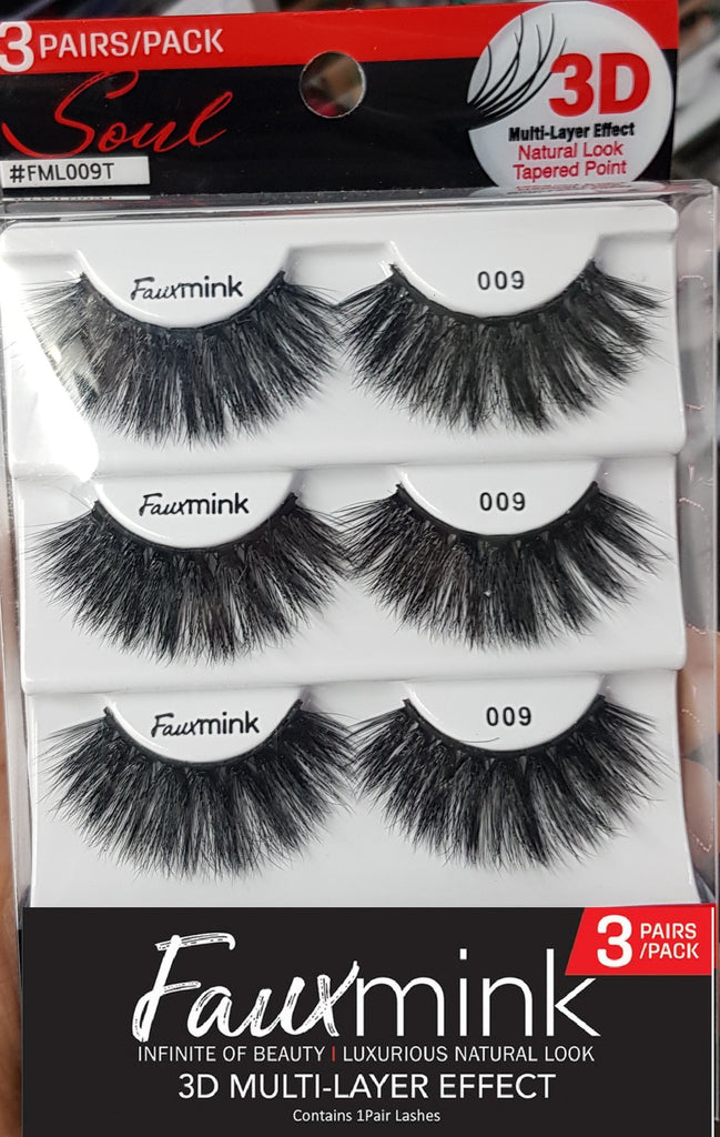 Response Soul Faux Mink 3D Multi-Layer Effect 3 Pack Lashes | CC Hair & Beauty UK
