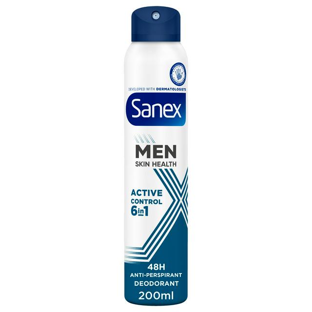 Sanex Men Active Control Antiperspirant Deodorant Spray 200ml | CC Hair & Beauty UK