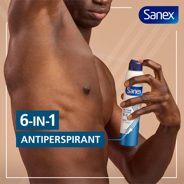 Sanex Men Active Control Antiperspirant Deodorant Spray 200ml | CC Hair & Beauty UK