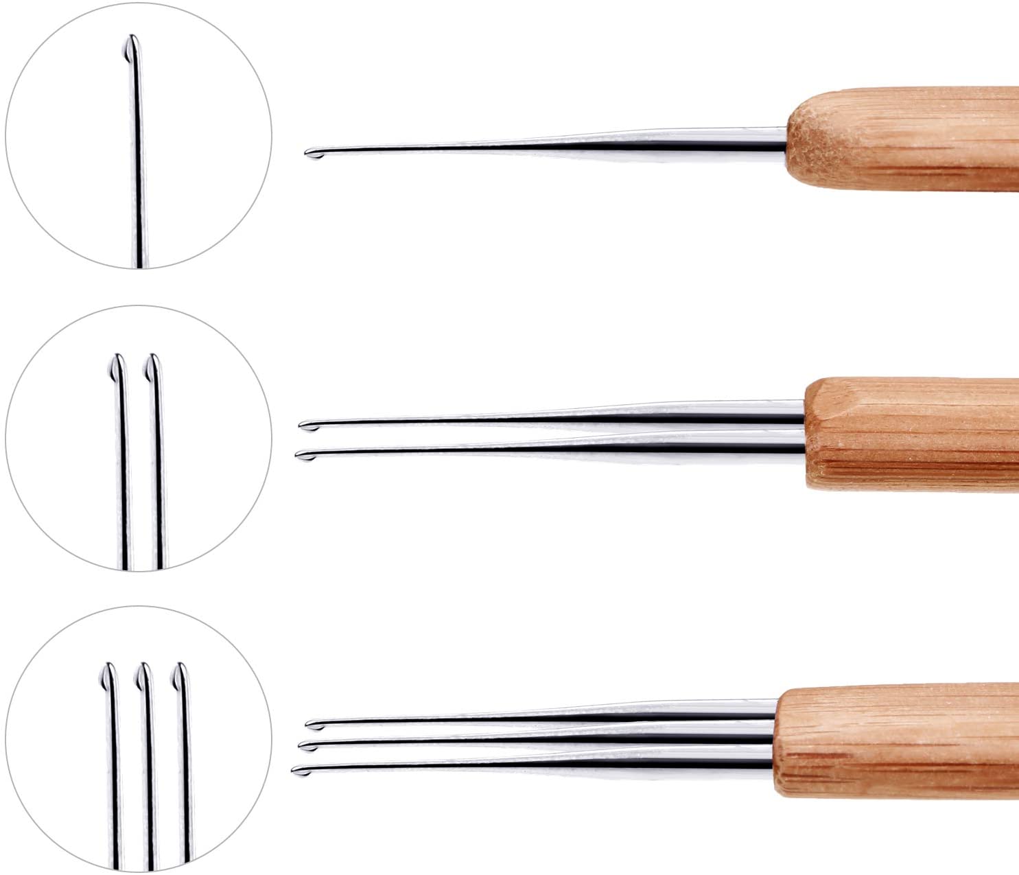 3 PIECES Bamboo Dreadlocks Needle Weaving Crochet #CRN003 - product detail | CC Hair & Beauty