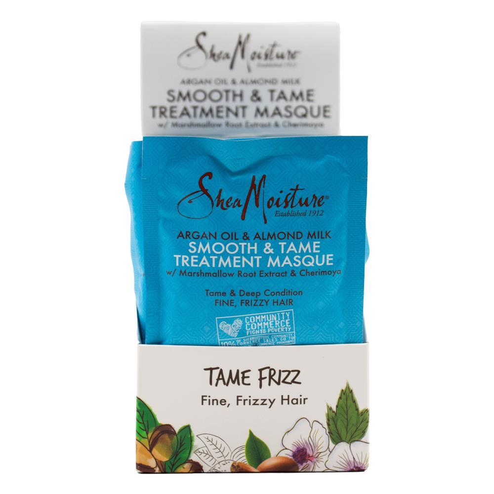 Shea Moisture Argan Oil And Almond Milk Smooth And Tame Treatment Masque Sachet 57g - product detail | CC Hair & Beauty