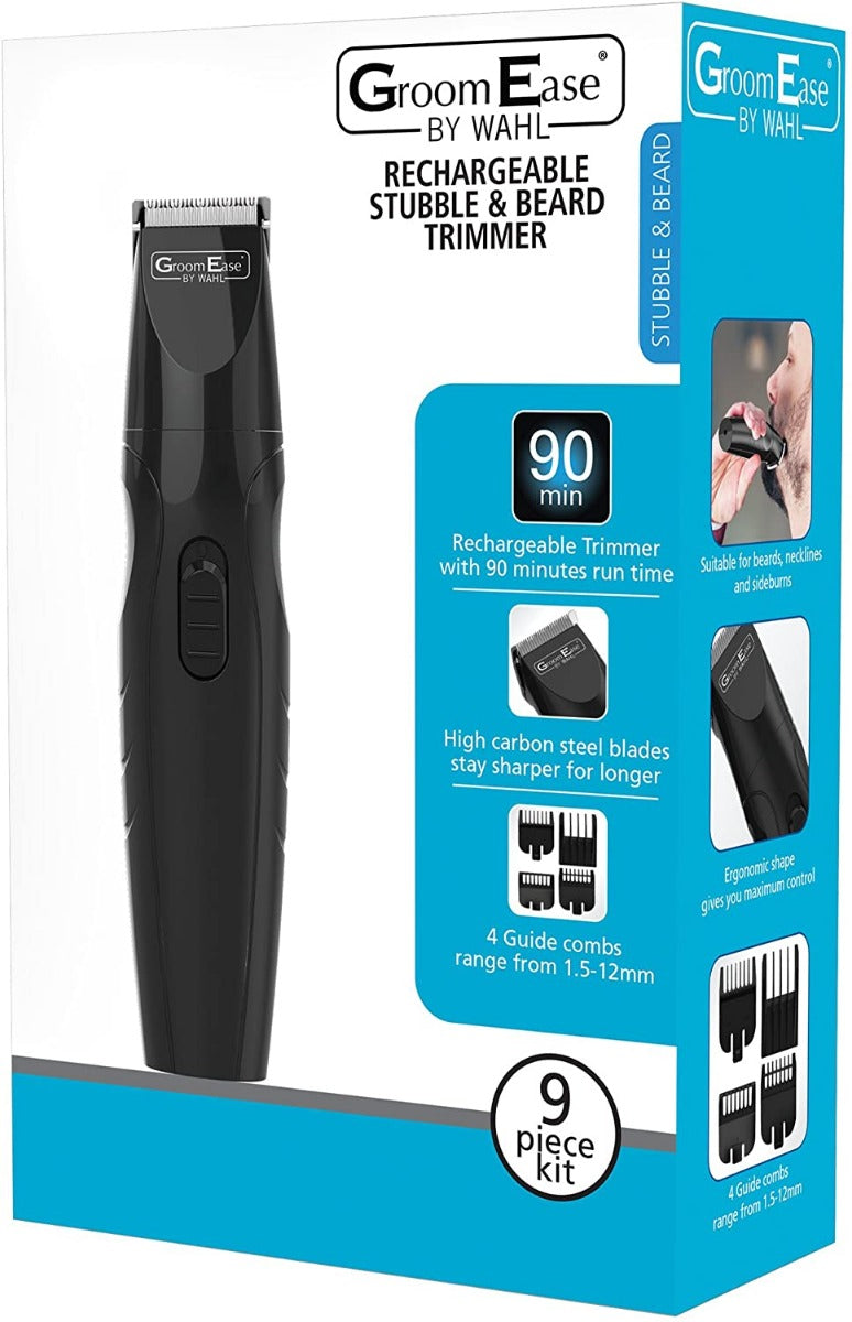 Groomease By Wahl Rechargeable Stubble And Beard Trimmer - available online | CC Hair & Beauty UK