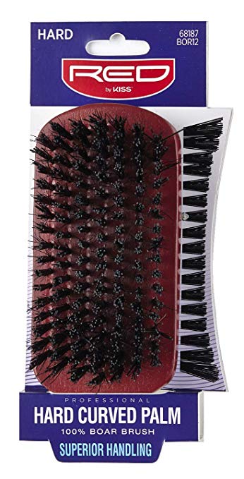 Red By Kiss Professional Boar Hard Curved Palm Bristle Brush | Shop at CC Hair & Beauty UK