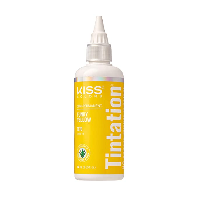 Kiss Tintation Semi-Permanent Hair Color Funky Yellow - 5oz