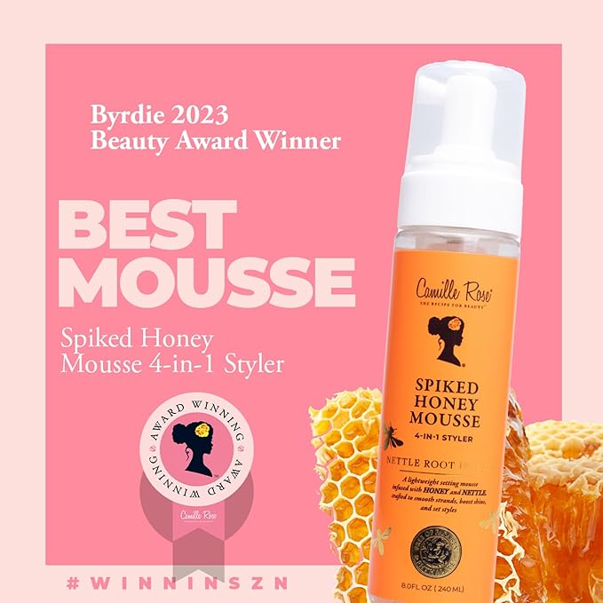 Camille Rose Spiked Honey Mousse, 4-in-1 Hair Styler 8oz | CC Hair & Beauty UK