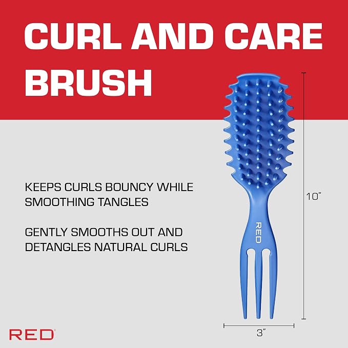 Red Curl & Care Detangling Brush - view 4