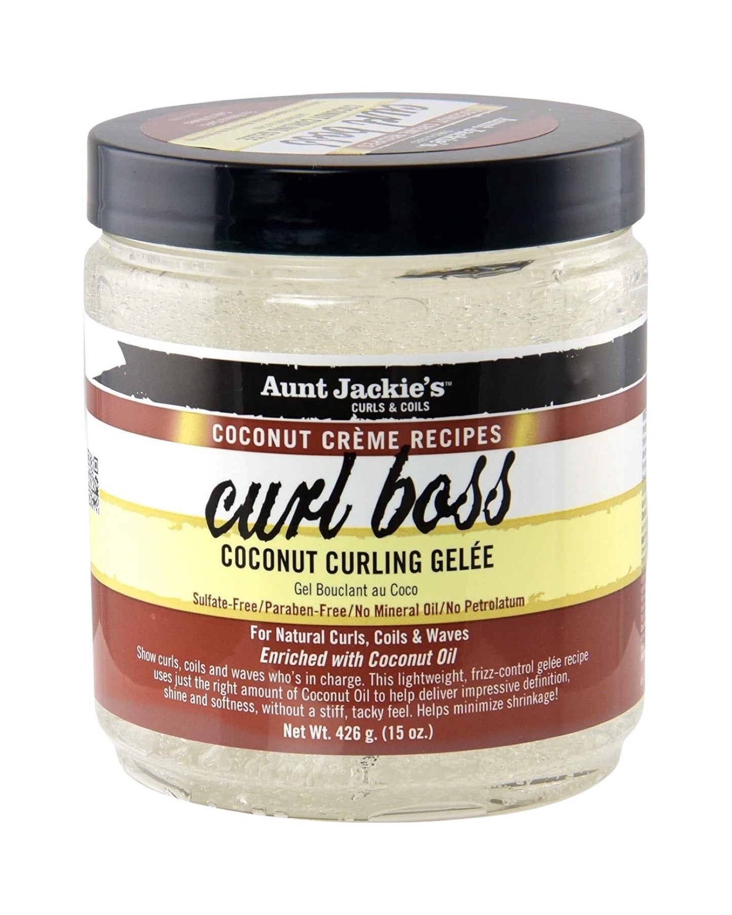 Aunt Jackie's Curls & Coils Coconut Creme Recipes Curl Boss Coconut Curling Gelée - 15 Oz - product detail | CC Hair & Beauty