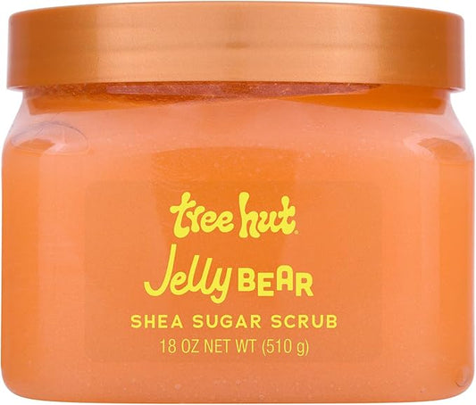 Tree Hut Jelly Bear Shea Sugar Scrub, Exfoliating, Hydrating & Moisturizing Body Scrub 18oz