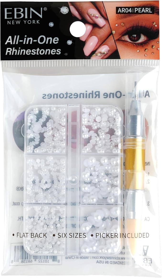 Ebin New York 3D All-In-One Rhinestones - Pearl - product detail | CC Hair & Beauty