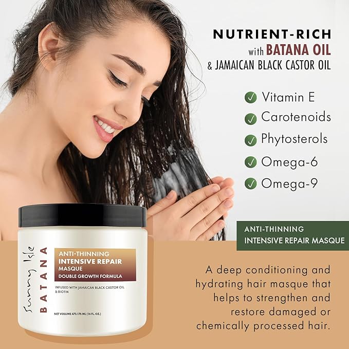 Sunny Isle Batana Anti-Thinning Intensive Repair Masque 16oz | CC Hair & Beauty UK