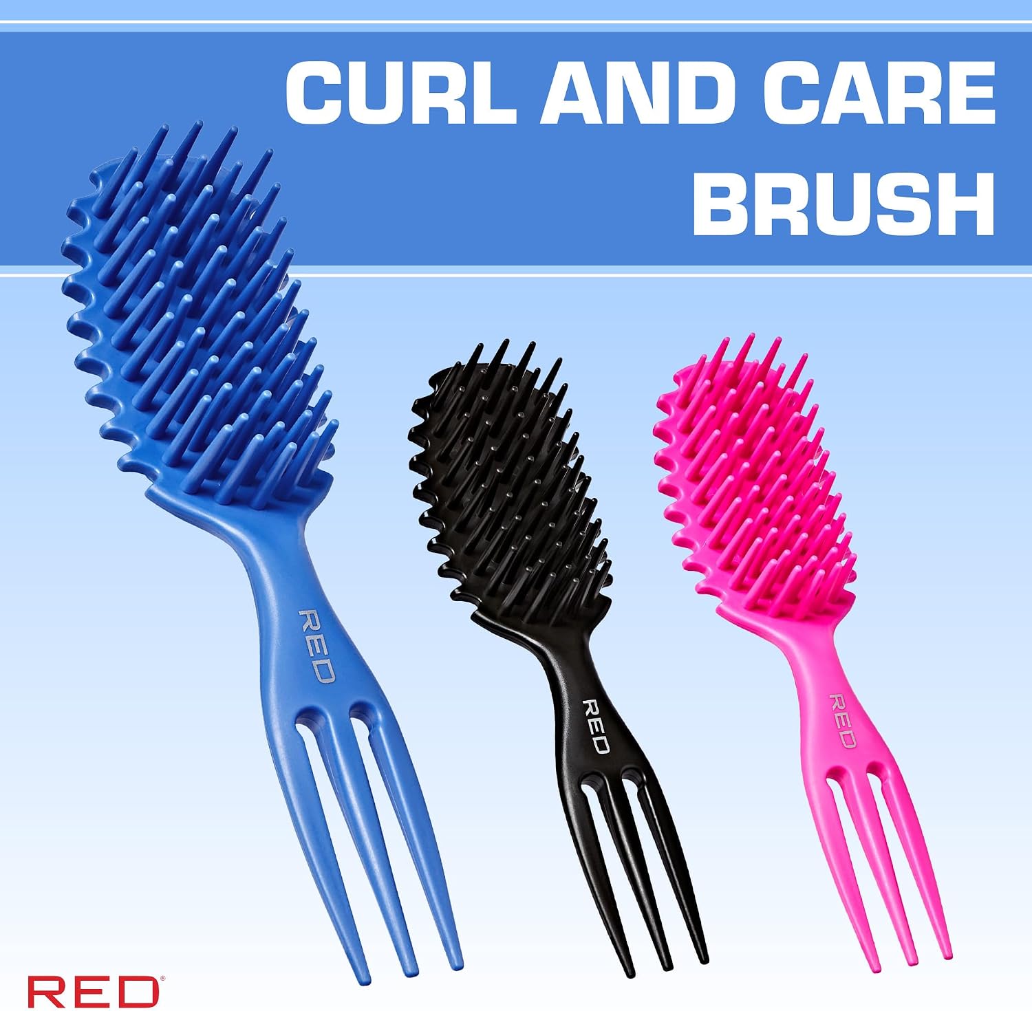 Red Curl & Care Detangling Brush - view 2